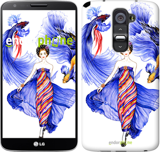3Д пластиковый глянцевый чехол lg g2
